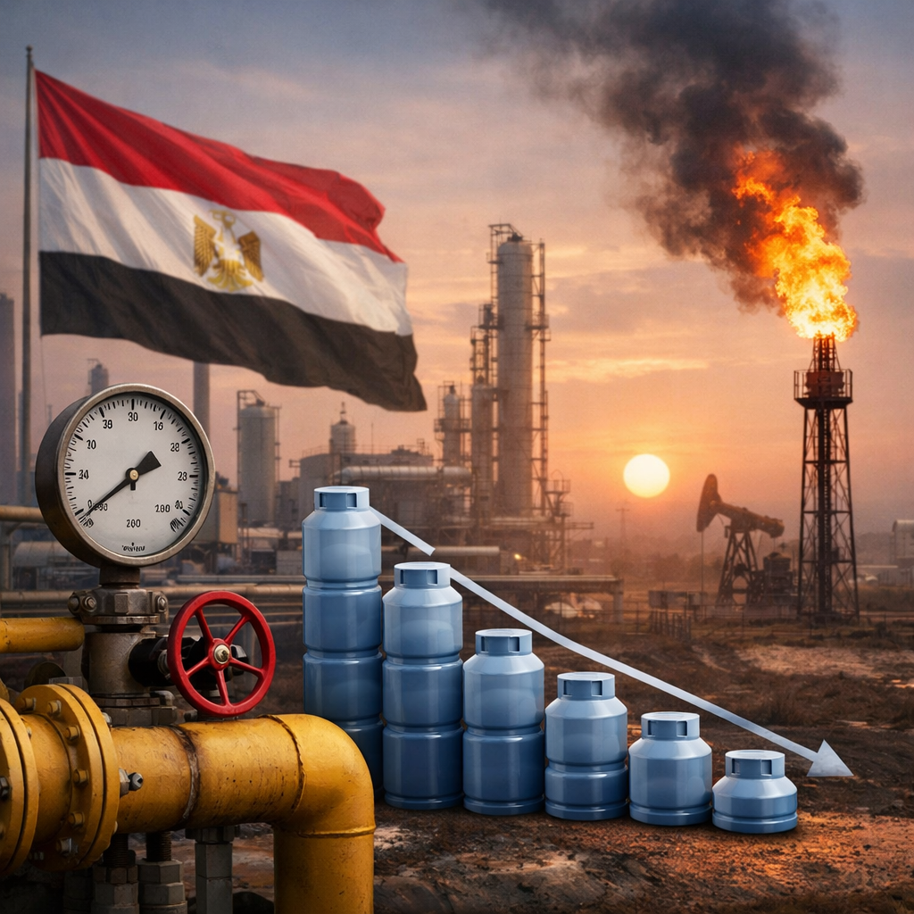 تراجع إنتاج مصر من الغاز الطبيعي خلال نوفمبر